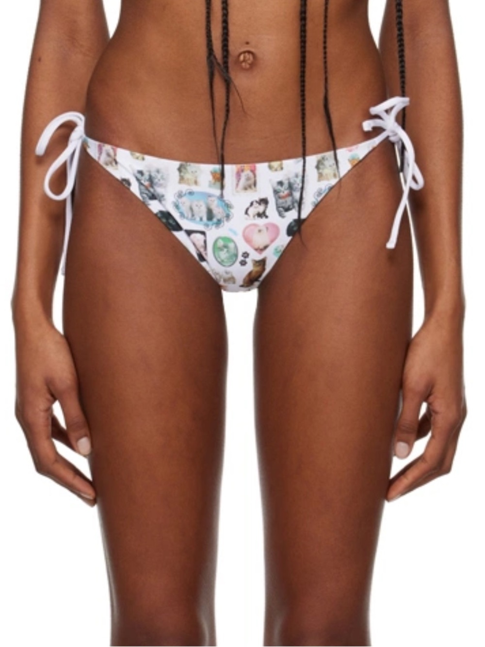 Ashley Williams Kitten Cat Print Bikini Bottom S